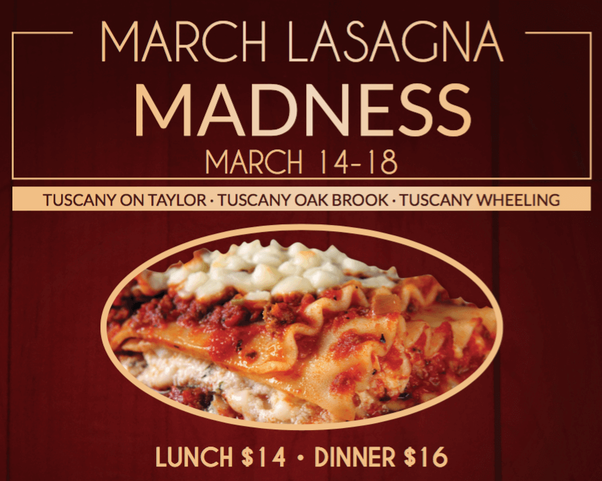 Tuscany March Lasagna Madness